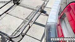 Huge Tit Latina Milf Deepthroats Stranger Cock in Car