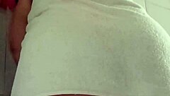 bbw mature flashes huge tits big ass in steamy shower!