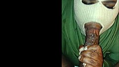 Masked Girl Delivers Super Sloppy Deep Throat!