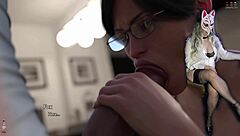 hey stepmom grabs golden boy's huge cock for a suck