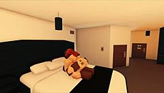 a slut takes massive black cock deepthroat in rough roblox play