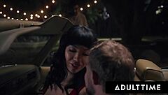 Big tit slut pounded hard in lot as cuck watches?