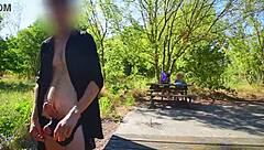 we're havin a sexy picnic flashin natural tits outdoors