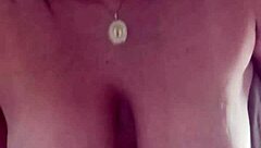 bbw mature flashes huge tits big ass in steamy shower!