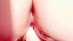 mature oiled wife spreads huge shaved pussy lips teasing closeup