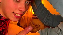 Closeup sloppy gagging facefuck drowns cute teen in spit and cock