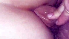 stretching wife's tight asshole with anal creampie cumshot