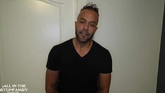 stepbrothers pound hotwife's holes doggystyle and creampie her ass deep