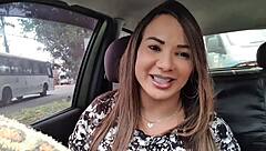 flashing clit in uber ride to motel hookup