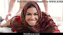 Teaching Inexperienced Hijab Stepsis Bent Over Big Cock Doggystyle