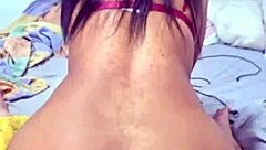 check out this big ass latina teen gaping her hole on thick cock