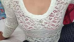 Married girlfriend's dirty hindi handjob before ass pounding