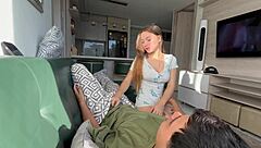 young stepdaughter teases me alone her skinny body begging for my cock in her tight pussy