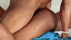 Monster Cocks Stretch Juicy Ebony Pussy With Huge Creampie Loads