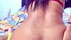 check out this big ass latina teen gaping her hole on thick cock