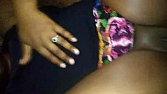 Big ass black babe rides massive cock hard