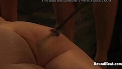 lezdom mistress binds teen slave marks pussy in bdsm maid hell