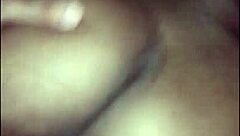 big booty dark skin babe rides cock hard to creampie after date