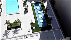 samantha 38g's massive tits smother lesbian muff dive