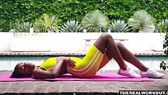 ashley aleigh showers with huge cum splash on her ass