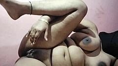 damn this dark chocolate indian babe got massive tits