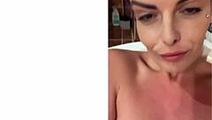 Get spanked hard by big tits milf mistress into total submission