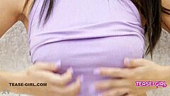 daddy ever seen a college teen's perfect body before she swallows cum on this sofa interview?