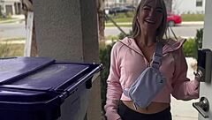 Hot blonde arrives for intense BBC therapy session