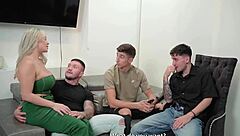 boyfriend shares huge tits milf tatiana alvarez with two friends for christmas fun