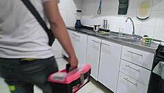 I hired a plumber to check pipes but he ended up pounding my big ass hardcore