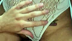 Damn, my Latina girlfriend begs for raw fucking and creampie inside her big tits!