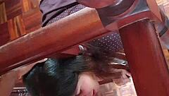 my young housewife stepmom got stuck bent over and took it rough from behind