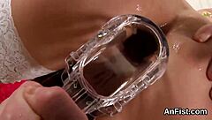 wacky lesbian babes stretch gaping ass holes with fists and tongues deep inside.