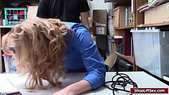 Shoplifter blonde's pussy gets banged hard by that guy, total pov action.