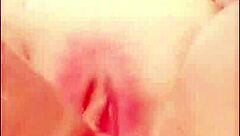 damn, check this curvy milf's cell phone sloppy wet dildo fuck sesh up close!