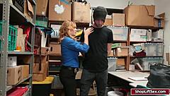 Shoplifter blonde's pussy gets banged hard by that guy, total pov action.