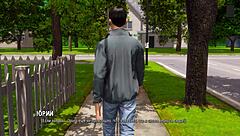 Horny Nerd Teen Rides Monster Cock Outdoor Cumshot