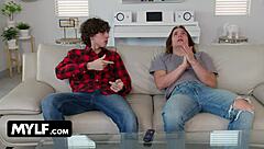 Hey, Curiosity Has You Spitroasted By MILF And Teen!