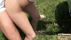 czech hitchhiker katy rose gets picked up and fucked hard in the car pov