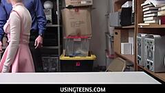 i can't stop fuckin athena's teen pussy doggystyle with my buddy