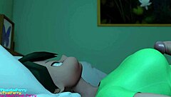 i dominate tsuyu as futanari toga pinning her down hard in 3d hentai glory