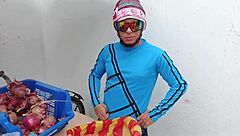 curvy latina college babe with big natural tits gets fucked hard by neighbor salesman