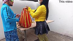 curvy latina college babe with big natural tits gets fucked hard by neighbor salesman