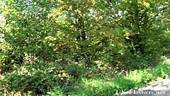 black teen ebony babe thrilled by public nudity flashing