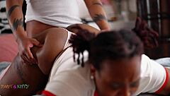 ebony kittylove's fat ass secretly railed from behind