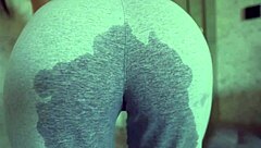 yoga teen fuck doll pisses desperation in sweatpants clit tease