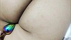 damn, giving this young latina with huge tits and small waist a perverted bedroom massage turns into yoga gym slap orgasm fest