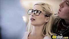 How does petite blonde Piper Perri handle rough double anal penetration in her cutest 3some group deflowering with pornstar friends?