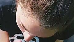 le chupo la pija a mi pareja lynela nira y king gontier 😍💦 big cock blowjob till cumshot facial