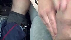 streetwalker slut with glasses deepthroats cock, swallows cum after mouth creampie